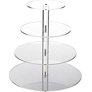 Acrylic  4 Tier Round Cupcake Stand