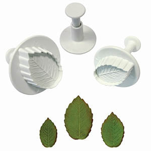 Veined Rose Leaf Plunger Cutter