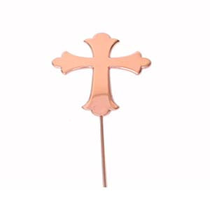 Rose Gold Plated Cross Topper