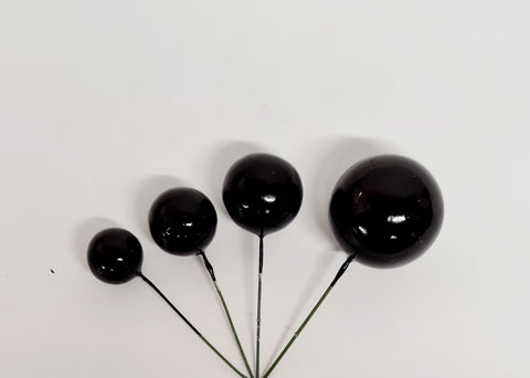 Topper - Black Cake Balls Toppers