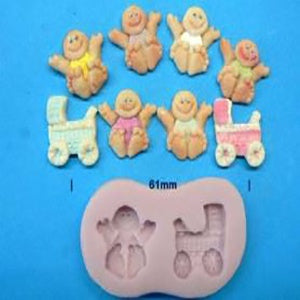 Tiny Baby and Pram Mould