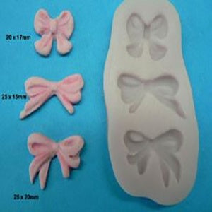 Silicone Petite Bows (3 ast small )