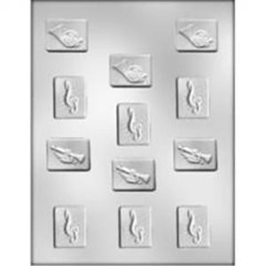 Musical Instruments Square Chocolate Mould