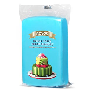 Vizyon Sugar Paste 250g Blue