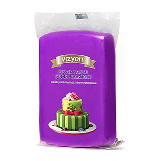 Vizyon Sugar Paste 250g Dark Magenta