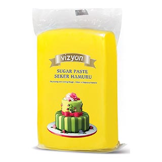 Vizyon Sugar Paste 250g   Yellow