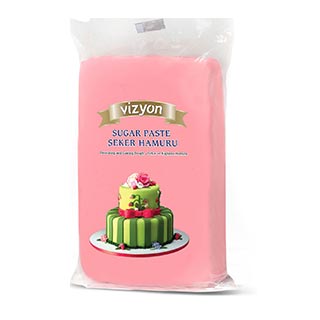 Vizyon Sugar Paste 250g Light Pink