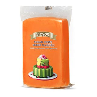 Vizyon Sugar Paste 250g   Orange