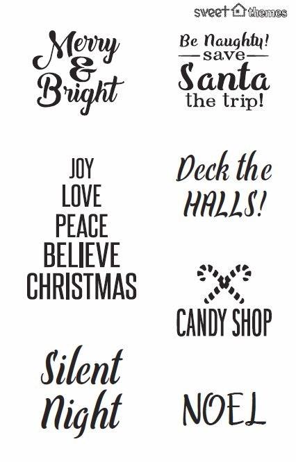 Christmas Words Stencil 2 pack