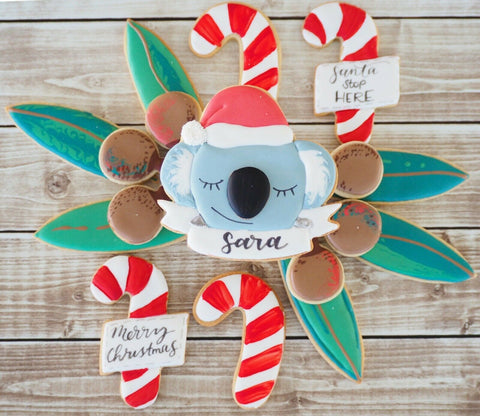 Christmas Koala with Banner Cookie Cutter