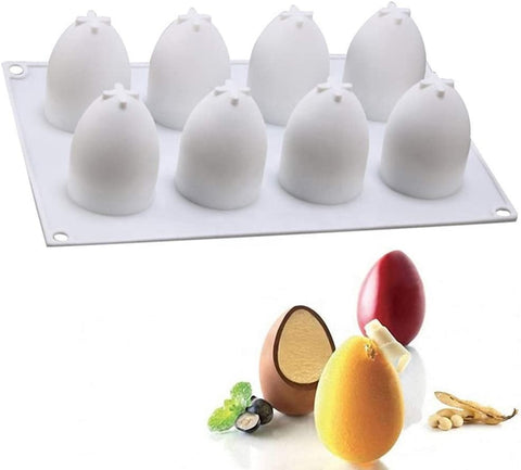 3D Egg Silicone Mould #2  6x4.8cm