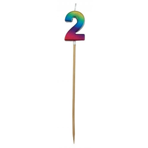 Rainbow No.2 Candle on Spike