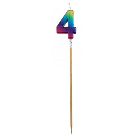 Rainbow No.4 Candle on Spike