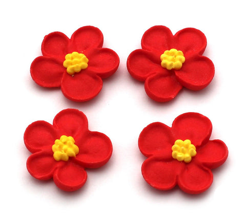 Five Petal Drop Flower 5 Pack Red