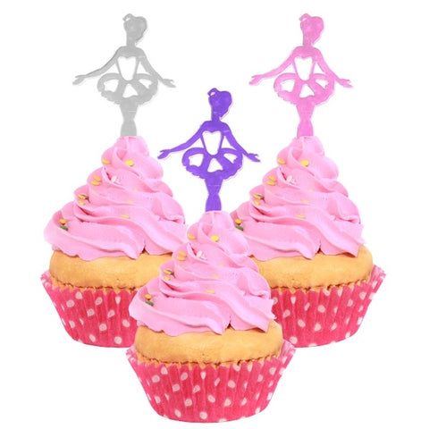 Plastic Ballerina Cupcake Pick