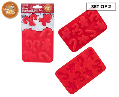 Daily Bake Gingerbread & Candy Cane Silicone Chocolate Mould