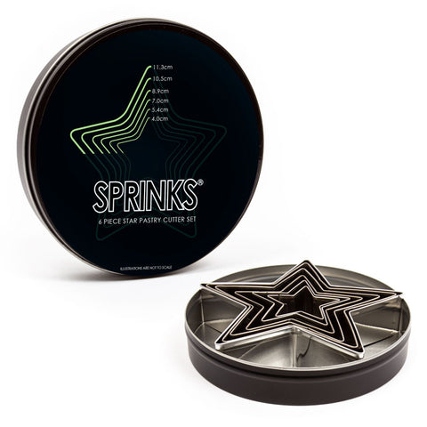 Sprinks 6 Piece Star Pastry Cutter Set