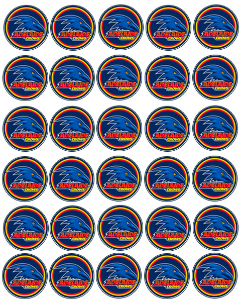 Adelaide Crows AFL Cupcake Prints - 1.5" x 30