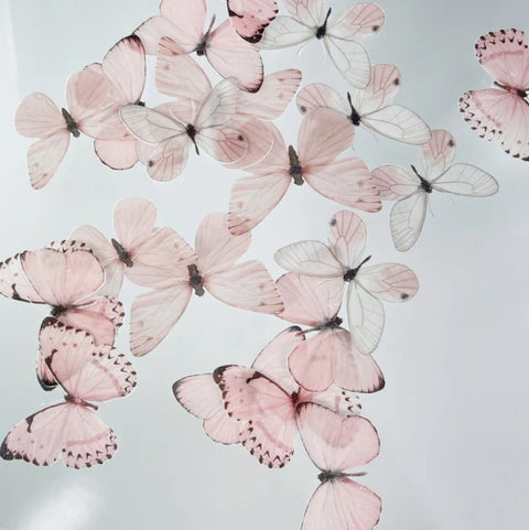 More Wafer Paper Butterflies Pretty in Pink