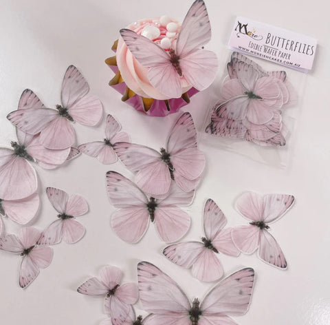 More Wafer Paper Butterflies Lilac