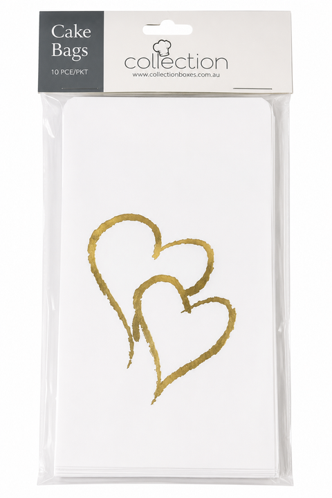 Greaseproof cake abgs 50pk - Gold Hearts