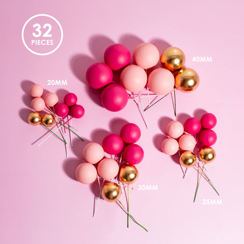 SPRINKS 32 Cake Ball Toppers - PRETTY IN PINK