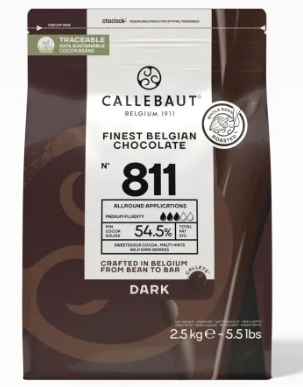 Callebaut Dark #811  54.5% Couverture Chocolate 2.5kg