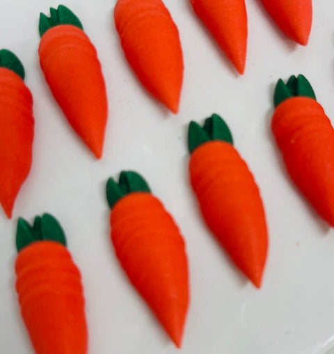 Edible Sugar Decorations - Carrots 12pk