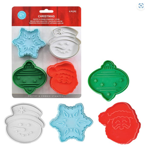 Christmas 3D Cookie Stamp Set of 4