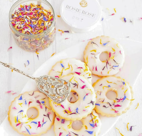 Rosie Rose Edible Dried Flowers - Cornflower Petals Blossom Mix Tropical