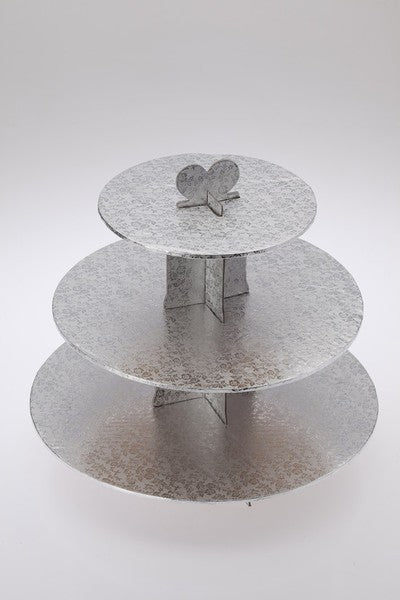 Cupcake Stand 3 Tier Silver