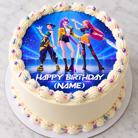 Edible Image Round - K Pop Demon Hunters