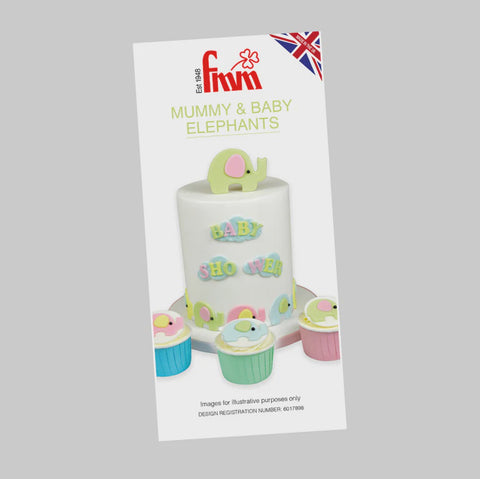 FMM Mummy and Baby Elephants Cutter