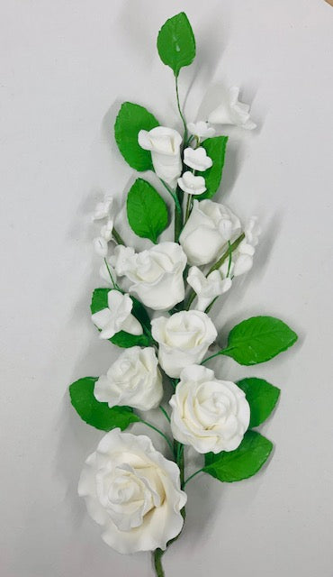 Sugar Flower - Extra Large Rose Spray 200mm