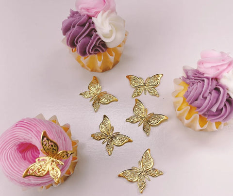 More Decos Filagree Gold Butterflies