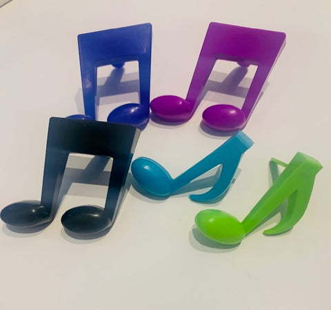 Plastic Multi colour Music Notes