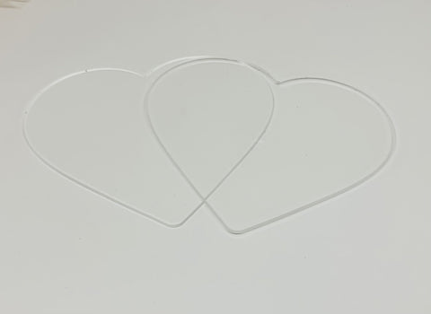 Acrylic Heart Ganache Lids 8"