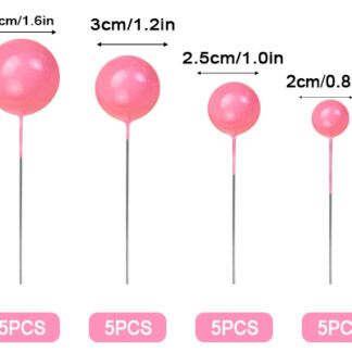 Topper Hot Pink Cake Balls 20pcs