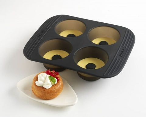 Mastrad Paris Premium Silicone Babas Pan 4 Cavity