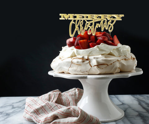 Gold Plated Topper - Merry Christmas