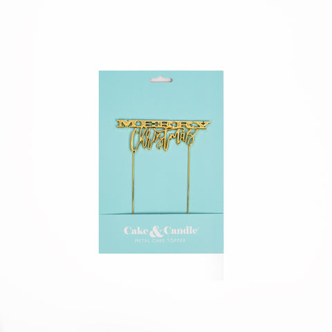 Gold Plated Topper - Merry Christmas