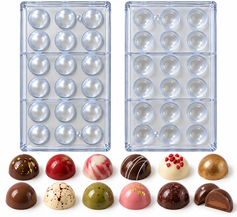 Polycarbonate Chocolate Mould - 24 Cavity Hemisphere