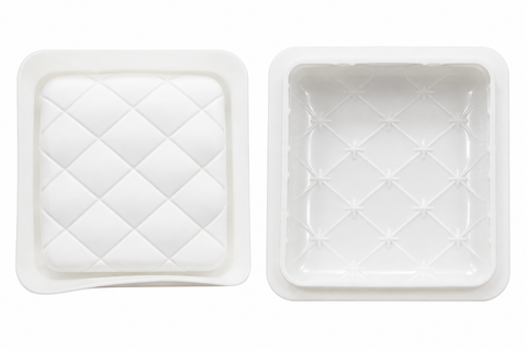 Silicon Mould Quilted Pattern Square 17x4cm