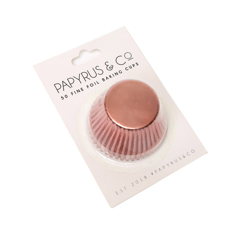 Papyrus & Co Fine Foil Baking Cups 408 50 Pack Rose Gold