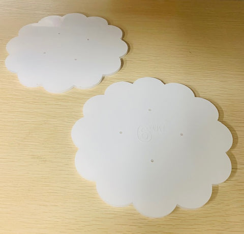 Acrylic Scalloped Ganache Lids 6", 7", 8" & 9"