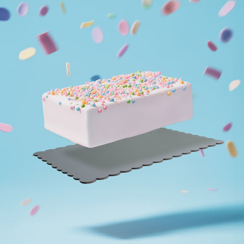 Scalloped Rectangle Cake Board  Gold/Silver 10x14"