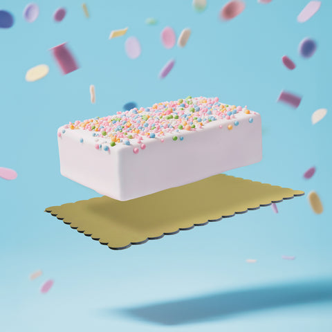 Scalloped Rectangle Cake Board  Gold/Silver 10x14"