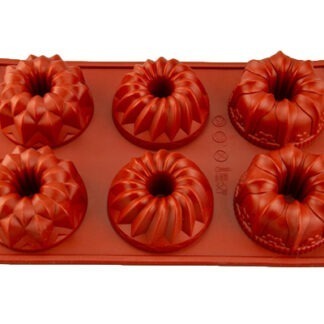 Bundt Silicone Mould 3x1.5" 6 cavity