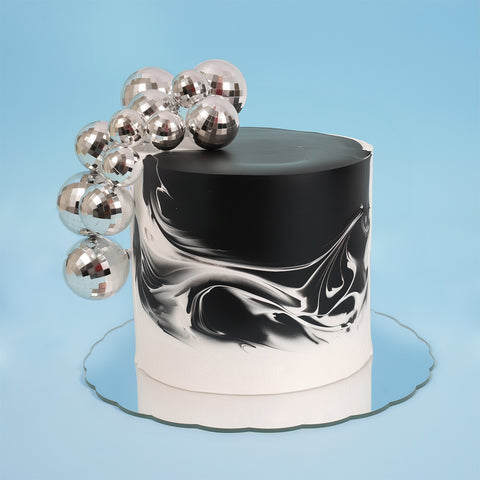 Topper - SPRINKS 12 Piece Disco Ball Toppers - SILVER