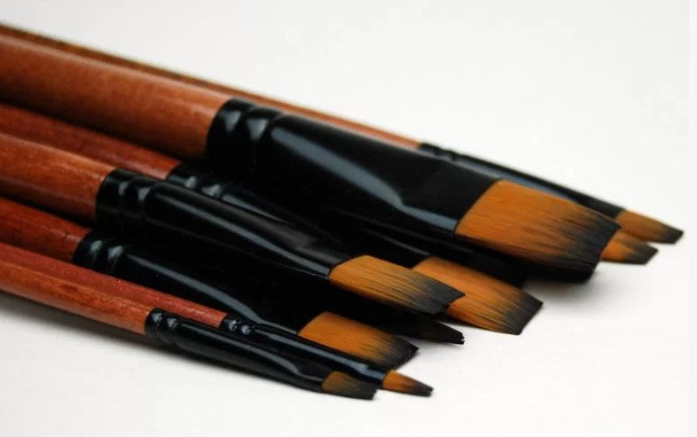 Renoir Synthetic Flat Paint Brush #1 – Cakedecosupplies